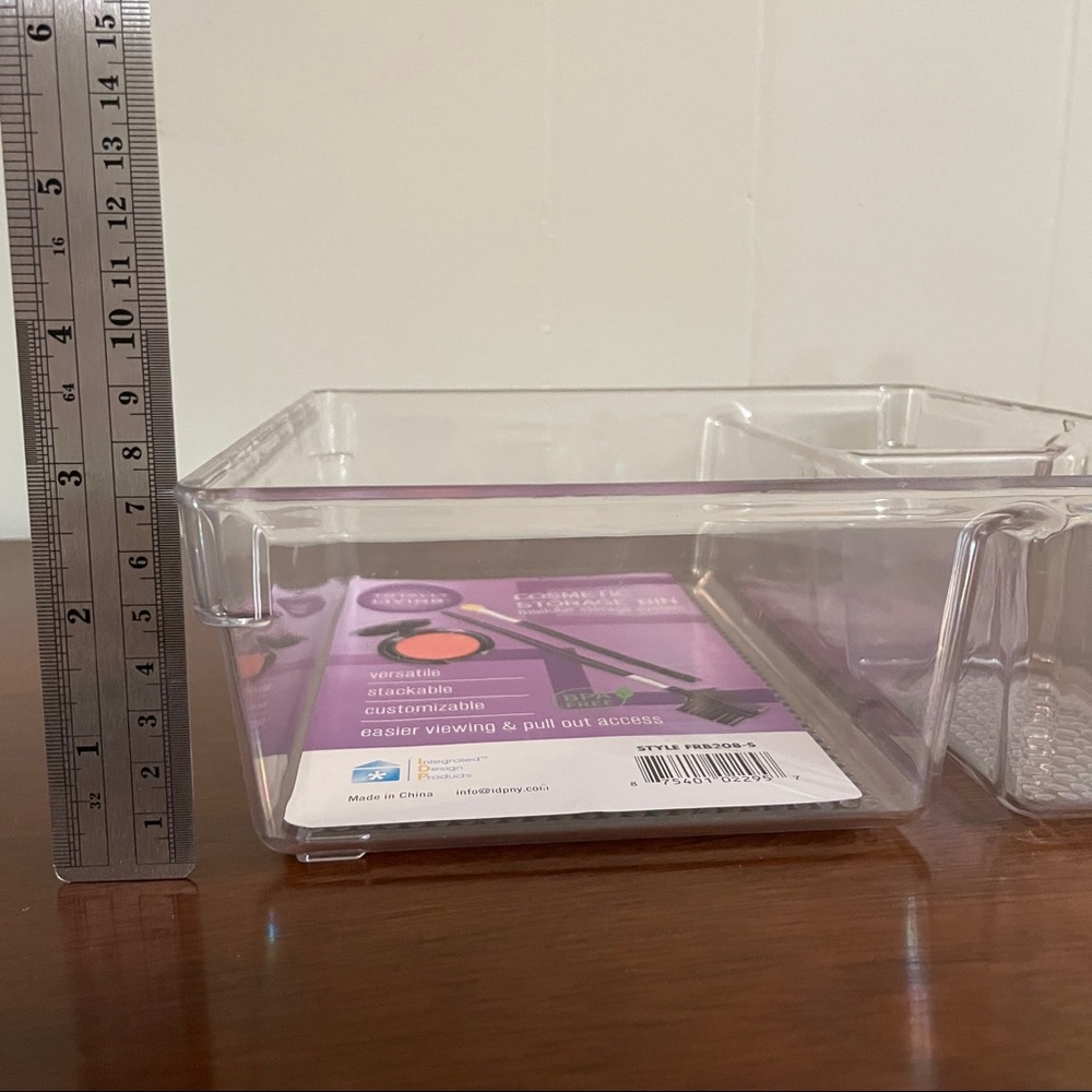 Acrylic cosmetic storage bin. NWT. - Picture 6 of 7
